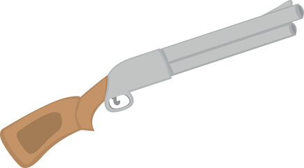 Vector illustration of a cartoon shotgun