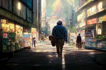 Fototapeta premium Anime Street