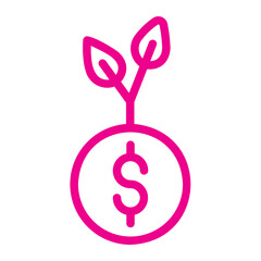 Fototapeta premium money gradient icon