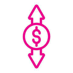 cash flow gradient icon