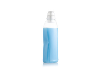 Fabric softener in bottle isolated on white background.