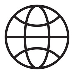 earth globe line icon