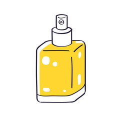 Cologne perfume spray bottle isolated vector illustration