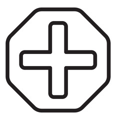 Obraz premium intersection line icon