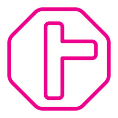 Side Road Right gradient icon