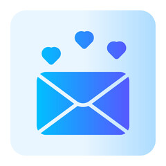 love letter gradient icon