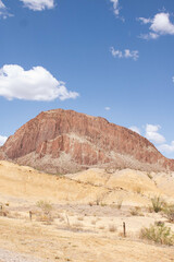 Fototapeta na wymiar Desert Mountain and Blue Sky, landscape
