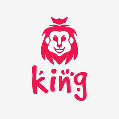 simple, unique, fun, playful lion or Leo cartoon character logo. vector icon illustration inspiration
