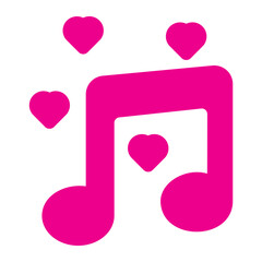 music romantic gradient icon