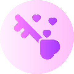 love key gradient icon