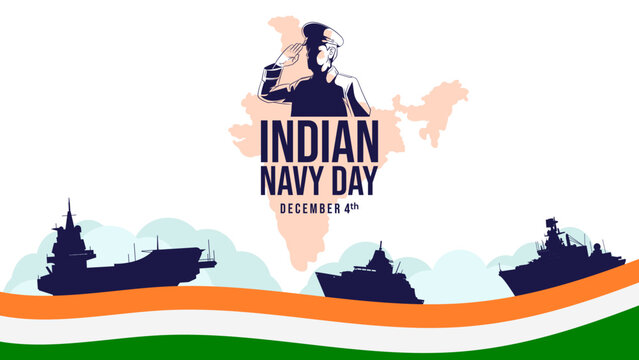 Navy Day Background with copy space area. Suitable to use on Indian Navy Day event.