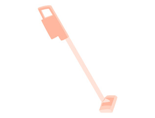 ピンク色のコードレス掃除機をイメージしたイラスト