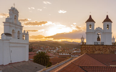 Sunset from Rooftop in Sucre, Bolivia