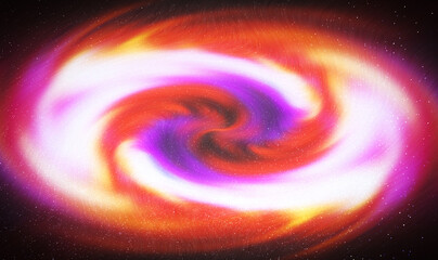 spiral galaxy in a red background