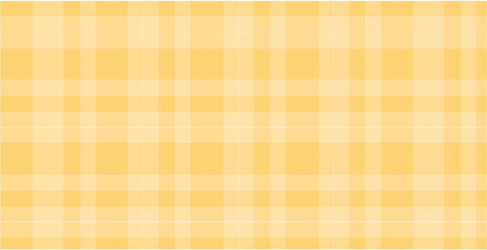 Yellow Plaid Texture Flannel Background Vector Illustration.