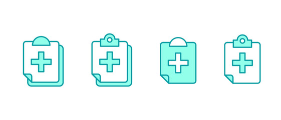 Medical Folder - Health and care Icon. Flat style icon - stock vector.