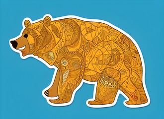 This detailed and colourful illustration of a beautiful bear is perfect for any lover of wildlife or nature.