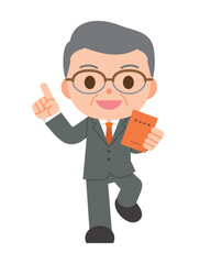 年金手帳を持った男性