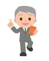 年金手帳を持った男性