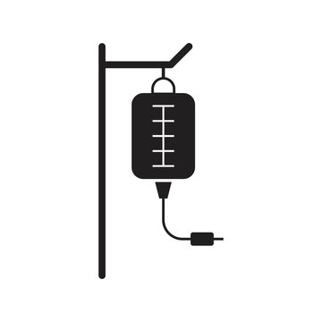 recommend clip art: Therapy dropper icon design. Infusion drip icon. Blood transfusion bag linear and full pictogram. vector illustration