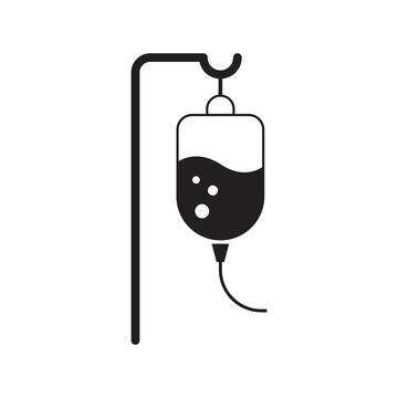 recommend clip art: Therapy dropper icon design. Infusion drip icon. Blood transfusion bag linear and full pictogram. vector illustration