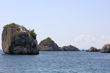 Beautiful Parga beach exploring Greece summer holidays background high quality big size prints
