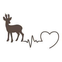 Deer Antler Silhouette