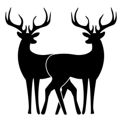 Deer Antler Silhouette