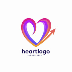 heart arrow logo with gradient colors