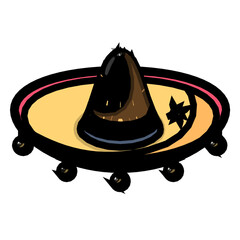 Hat to complete a perfect attire, flat icon