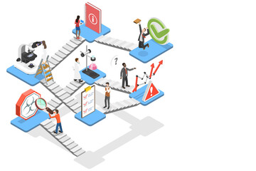 3D Isometric  Concept of Hazard Analysis and Critical Control Points