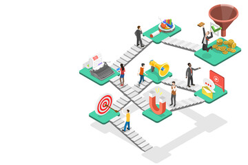 Lead Generation Strategy. Marketing Process of Conversion Rate Optimization and Generating Business Leads.