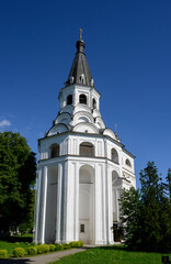 Fototapeta na wymiar Crucifixion Church - bell tower of the 16th century in Alexandrovskaya Sloboda in Alexandrov, Russia
