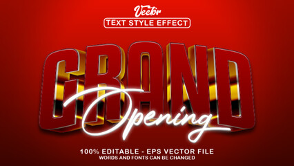 3d grand opening editable text style effect