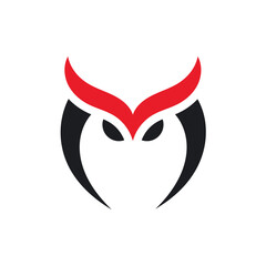 M letter owl icon vector illustration concept design template