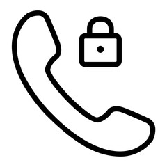 lock phone line icon