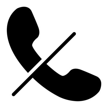 No Call Glyph Icon