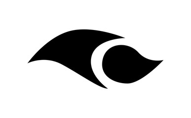 Fototapeta premium eye on fire pictogram logo simplified minimalism for sport, gym, optic, technology, and gaming company or organization, simple logo for start-up company and organization