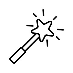 Magic wand icon. effect sign. vector illustration