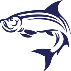 Simple Illustration of Tarpon Fish