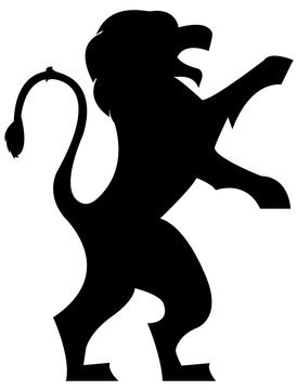 Simple lion symbol PNG image