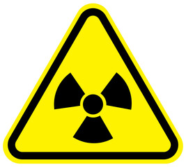 Fototapeta premium Radiation warning sign PNG image