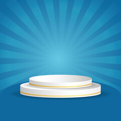 sunbrust light blue colour Background, with Double Podium, Perfect for banners, posters, anything related to promotions social media, vector template. eps vector file