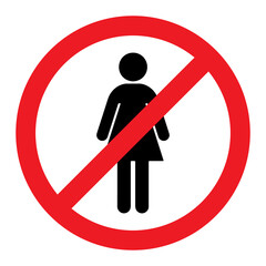 No women sign PNG image