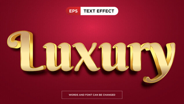 Luxury Text Effect Editable Gold Title Text Style