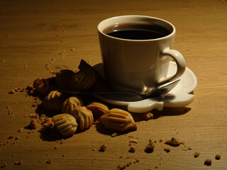 cup of coffee and beans