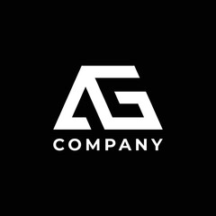 Obraz premium monogram letter a and g logo design vector template
