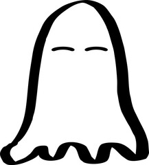 Ghosts for Halloween. Cute cartoon ghosts. Smiling face. Flat design. Vector illustration