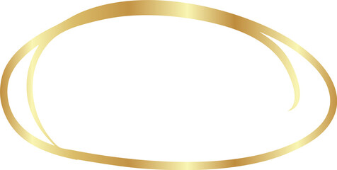 Circle gold frame