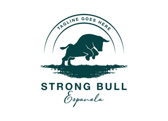 Angry Bull or Taurus Logo Mascot. Vector Illustration